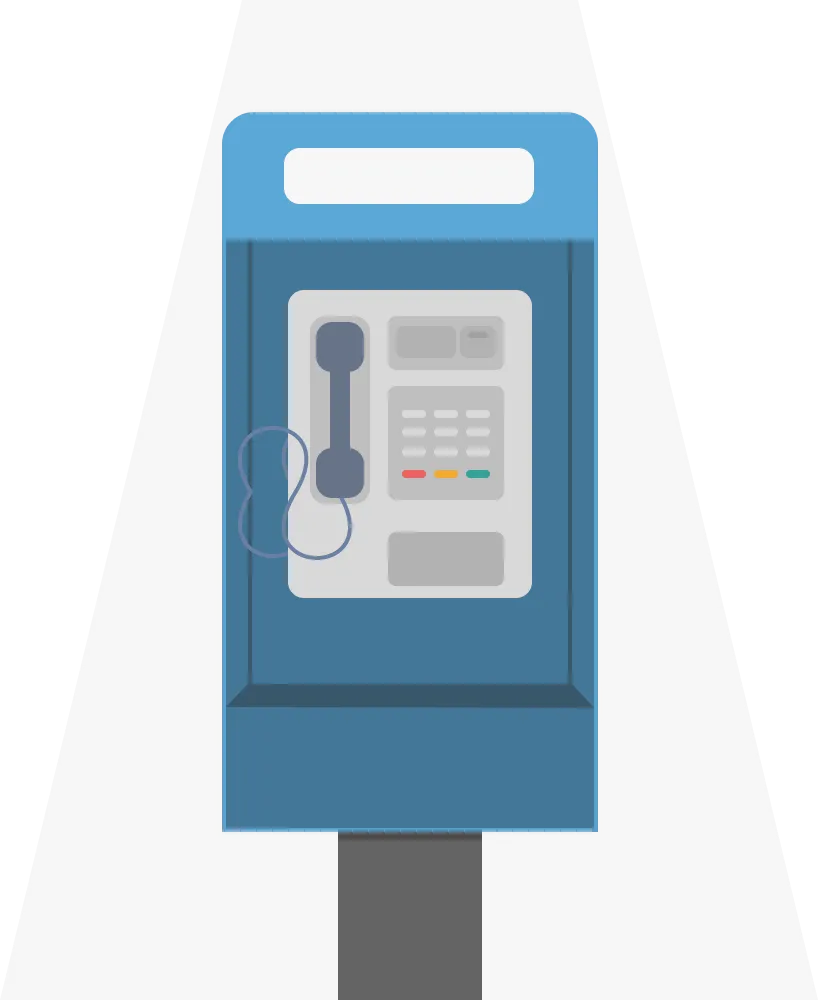 An illustration of a phone booth